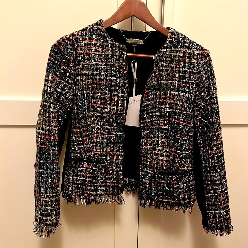 NWT Ted Baker London Tweed Pattern Evening Jacket, Size 0